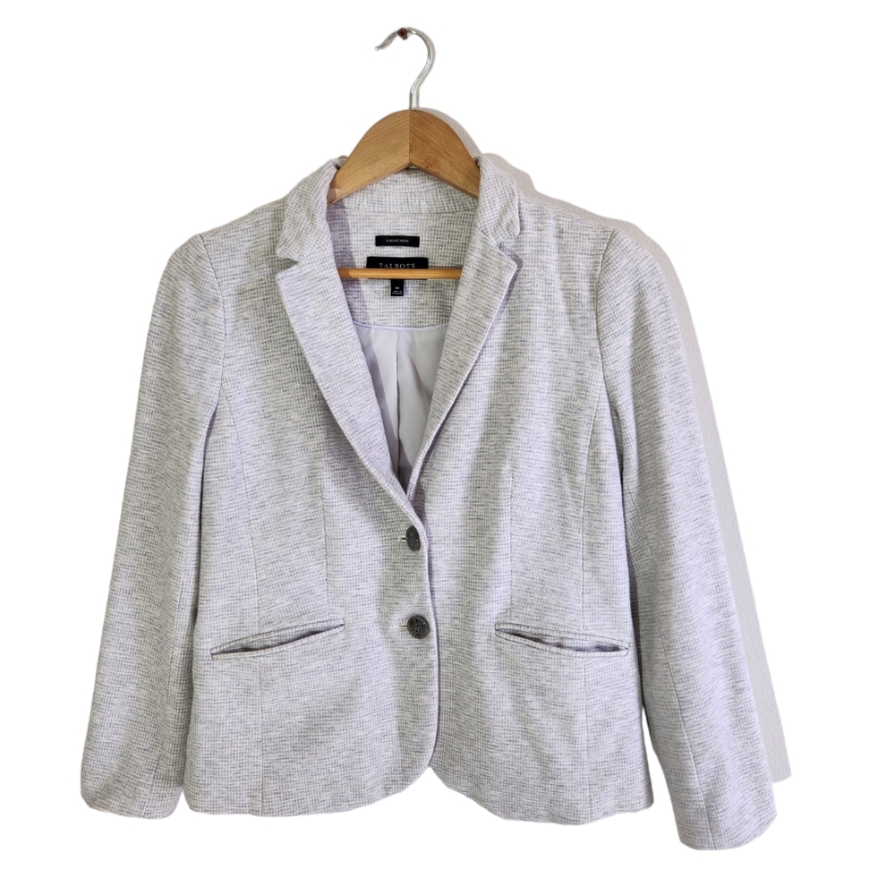 Talbots Heather Gray Structured Blazer